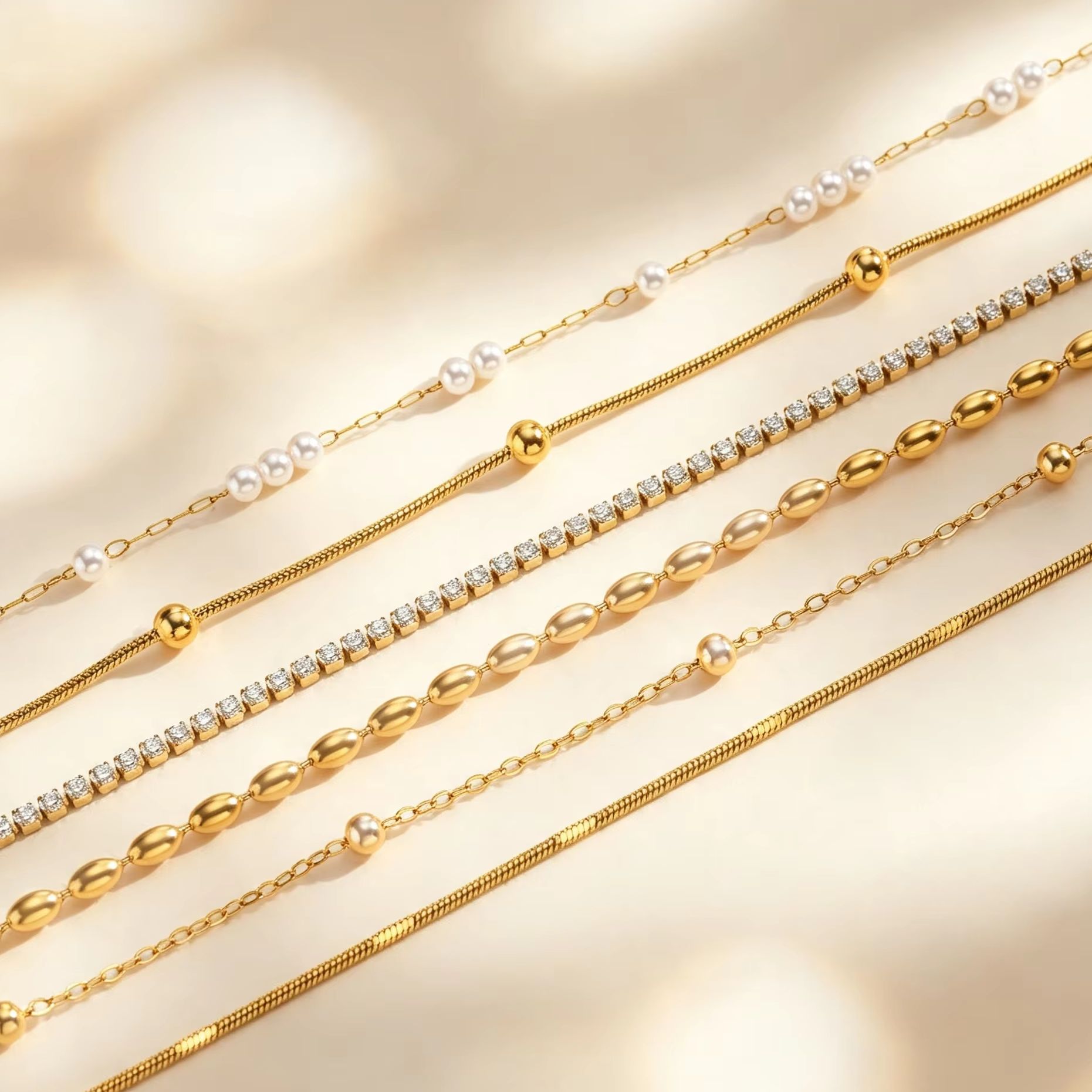 Women's Dainty Snake Chain Ank - Jc Jewelry & Watches Photos ulasan dan harga