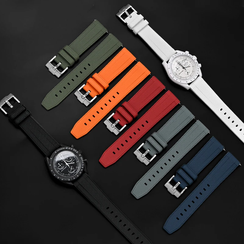 20mm 22mm Liquid Silicone Stra - Omega Watch Speedmaster ulasan dan harga