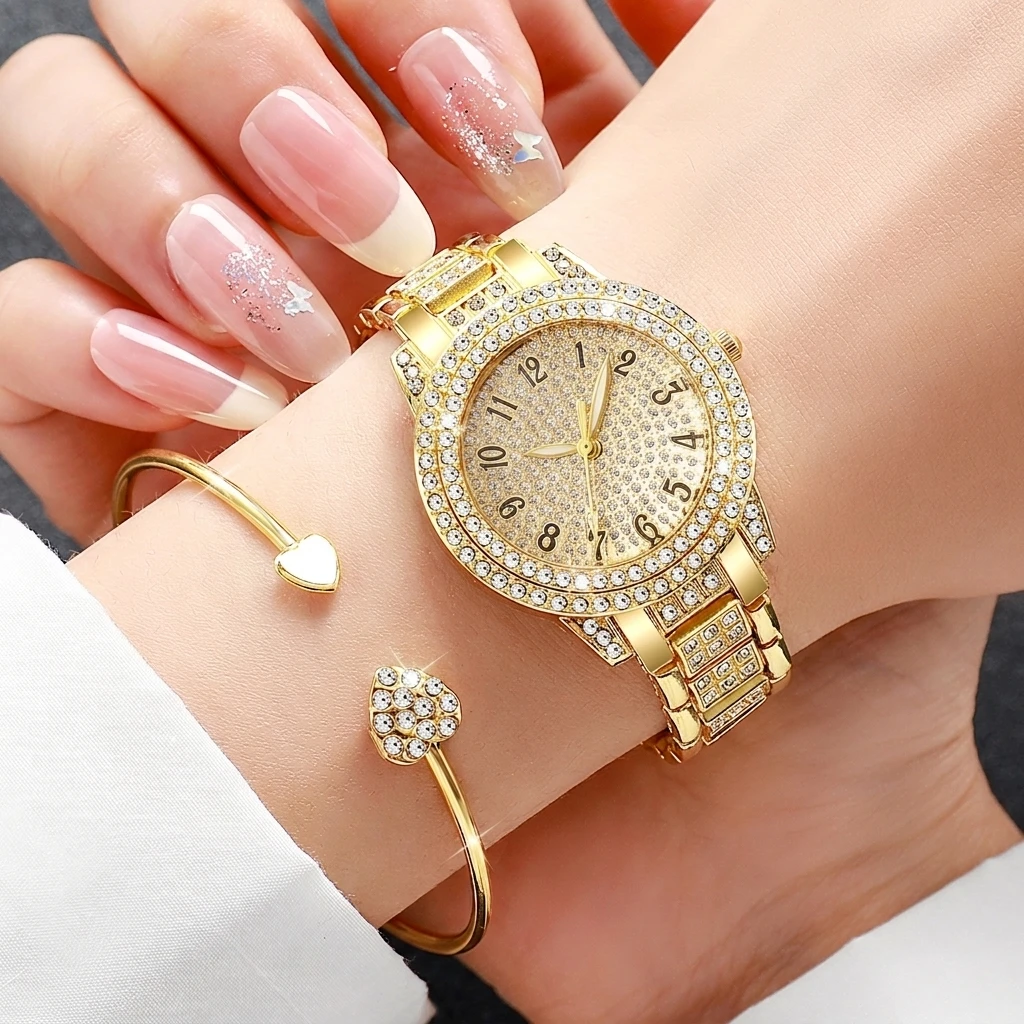 6PCS Fashion Rhinestone Women  - Jewelry Watch Making ulasan dan harga