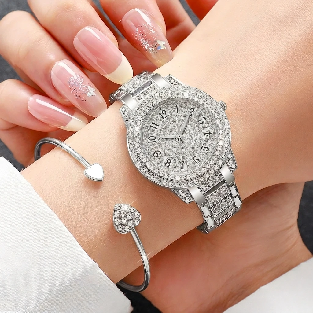 6PCS Fashion Rhinestone Women  - Jewelry Watch Making ulasan dan harga