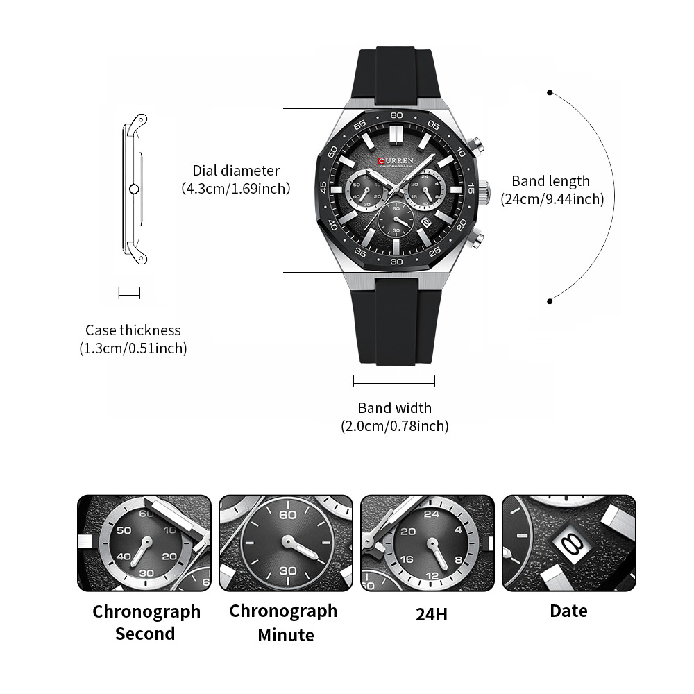 CURREN Fashion Casual Men Spor - Jewellery Watch ulasan dan harga